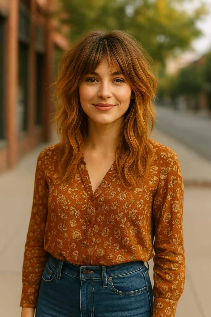 Burnished Gold Layered Shag