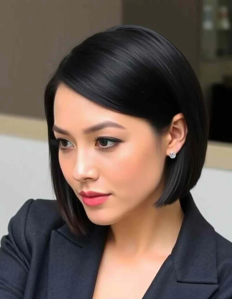 Sleek Blunt Bob (Chin-Length)
