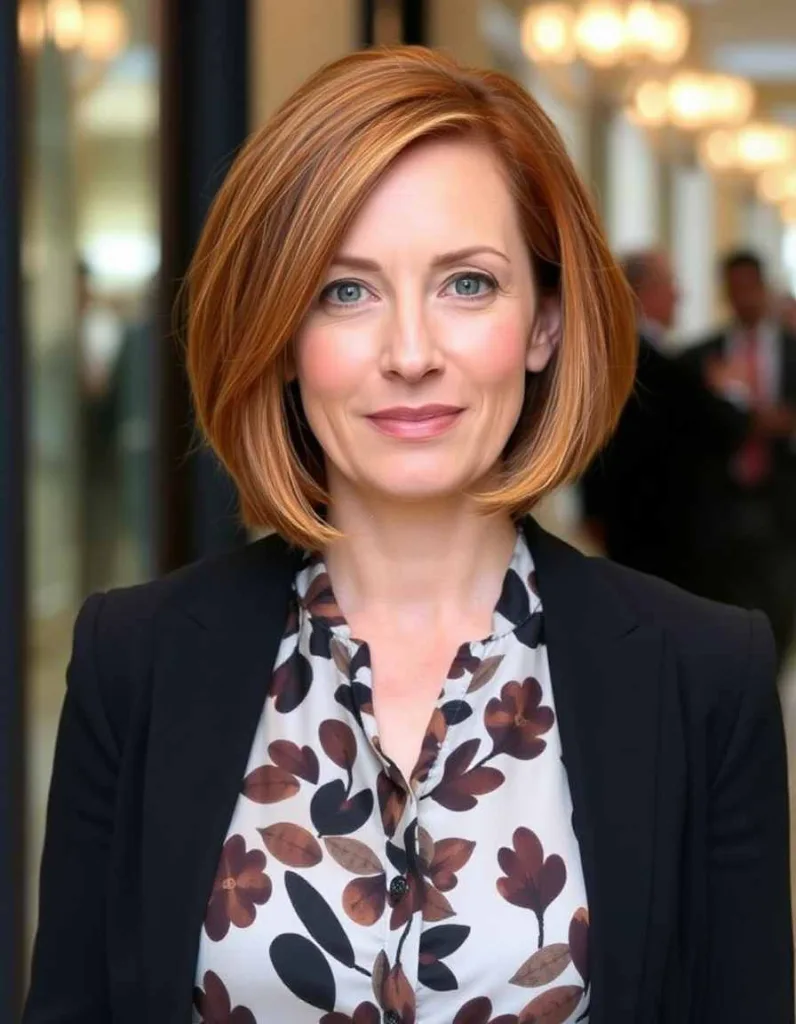 Soft Copper Feathered Bob