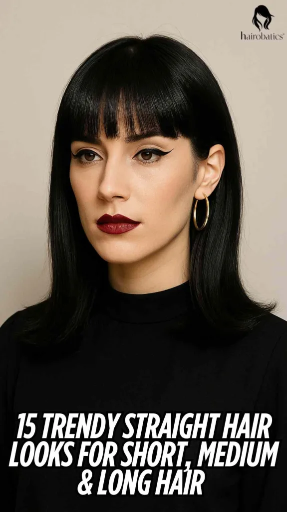 Trendy Straight Hair Looks for Short, Medium & Long Hair-