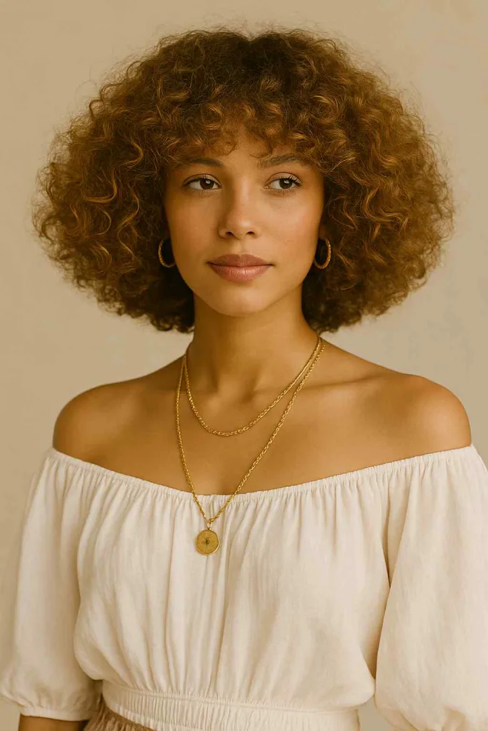 Curly Bell-Shaped Bob