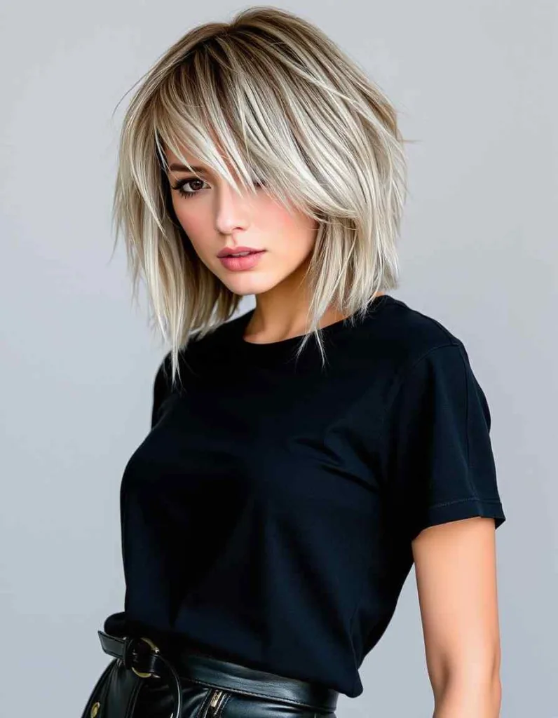 Shaggy Razor-Cut Bob (Textured Edge Bob)